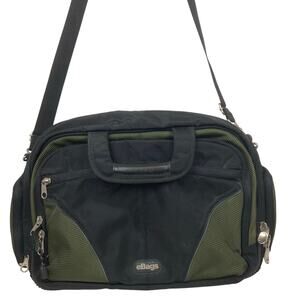 eBags Firewall Briefcase Messenger Bag Black Orange Laptop Travel.Carry-on 17''